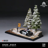 *Pre - Order* MoreArt - Scene of the First Snowfall in Winter Forest Diorama - Top CollectiblesDiecastMoreArt