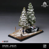 *Pre - Order* MoreArt - Scene of the First Snowfall in Winter Forest Diorama - Top CollectiblesDiecastMoreArt