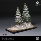 *Pre - Order* MoreArt - Scene of the First Snowfall in Winter Forest Diorama - Top CollectiblesDiecastMoreArt