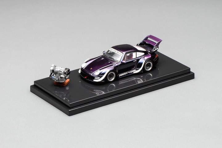*Pre - Order* MotorHelix - RWB 993 Army Girl with Magnetic Air - Cooled Engine - Top CollectiblesDiecastMotorHelix