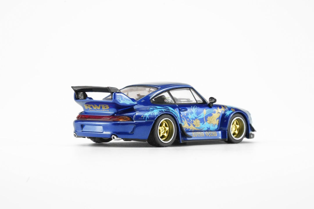 *Pre-Order* MotorHelix - RWB 993 Royal Ocean with Magnetic Air-Cooled Engine - Top CollectiblesDiecastMotorHelix
