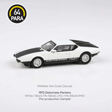 *Pre - Order* Para64 - 1972 De Tomaso Pantera - White / Black - Top CollectiblesDiecastPara64
