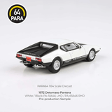 *Pre - Order* Para64 - 1972 De Tomaso Pantera - White / Black - Top CollectiblesDiecastPara64