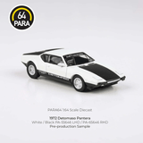 *Pre - Order* Para64 - 1972 De Tomaso Pantera - White / Black - Top CollectiblesDiecastPara64