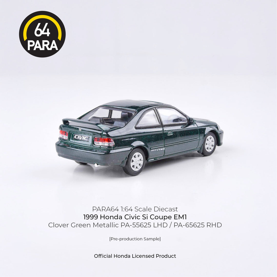 *Pre - Order* Para64 - 1999 Honda Civic EM1 Clover Green Pearl - Top CollectiblesDiecastPara64