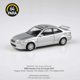 *Pre - Order* Para64 - 1999 Honda Civic Si Coupe EM1 - Vogue Silver Metallic w/wing - Top CollectiblesDiecastPara64