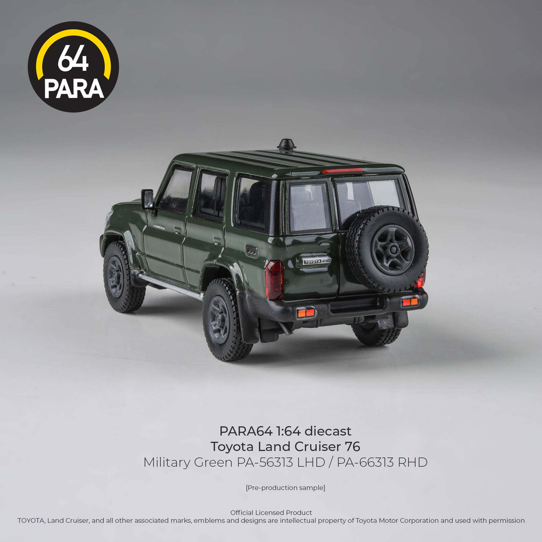 *Pre - Order* Para64 - 2014 Toyota Landcruiser LC76 Military Green LHD - Top CollectiblesDiecastPara64