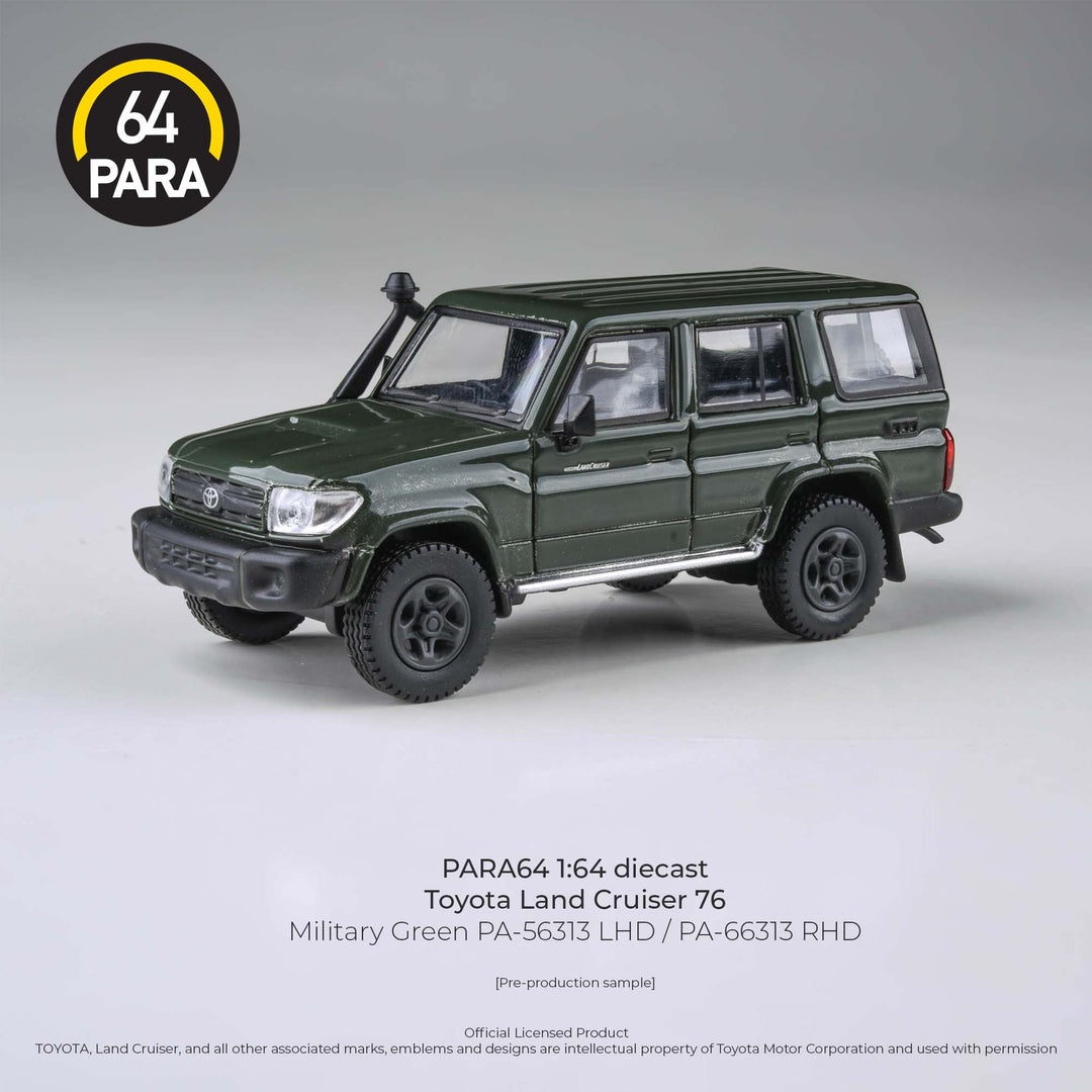 *Pre - Order* Para64 - 2014 Toyota Landcruiser LC76 Military Green LHD - Top CollectiblesDiecastPara64