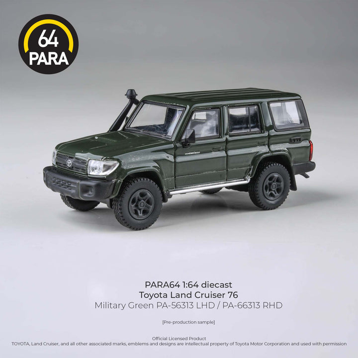 *Pre - Order* Para64 - 2014 Toyota Landcruiser LC76 Military Green LHD - Top CollectiblesDiecastPara64