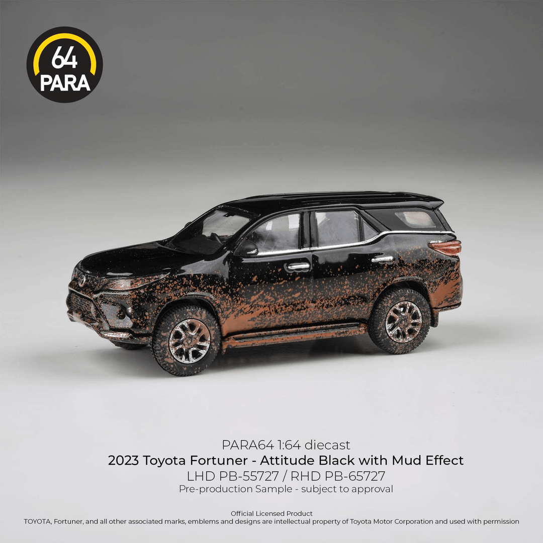 *Pre-Order* Para64 - 2023 Toyota Fortuner Attitude Black w/ Mud Effect LHD - Top CollectiblesDiecastPara64