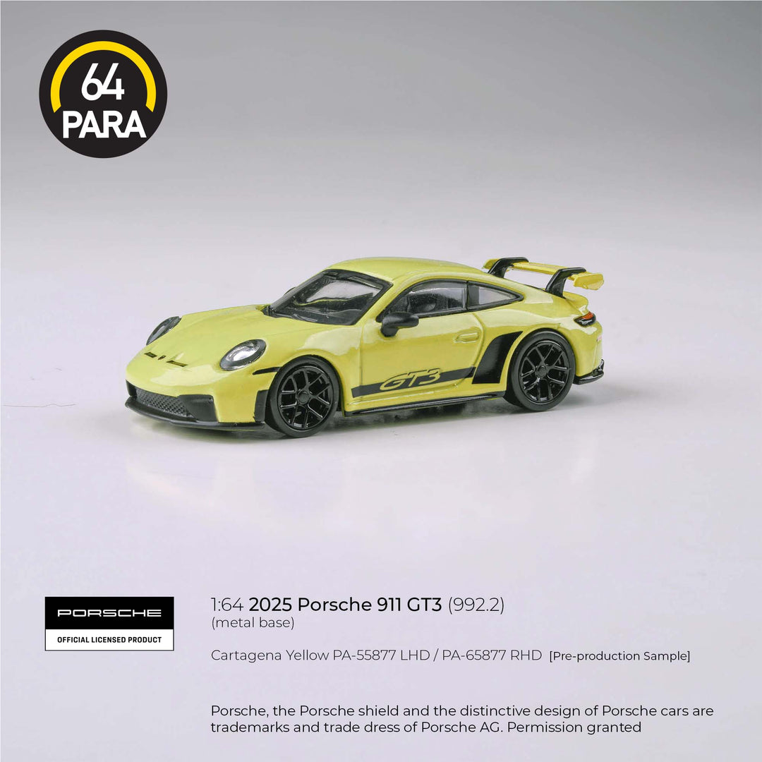 *Pre - Order* Para64 - 2025 Porsche 911 GT3 (992.2) Cartagena Yellow LHD - Top CollectiblesDiecastPara64