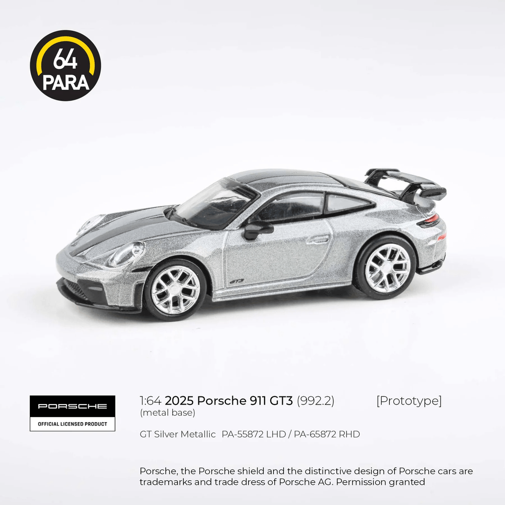 *Pre - Order* Para64 - 2025 Porsche 911 GT3 (992.2) - GT Silver Metallic - Top CollectiblesDiecastPara64