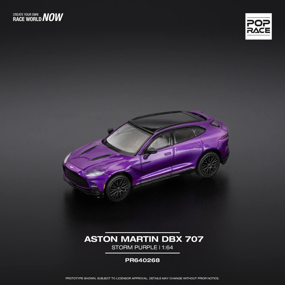 *Pre - Order* Pop Race - Aston Martin DBX 707 - Storm Purple - Top CollectiblesDiecastPop Race
