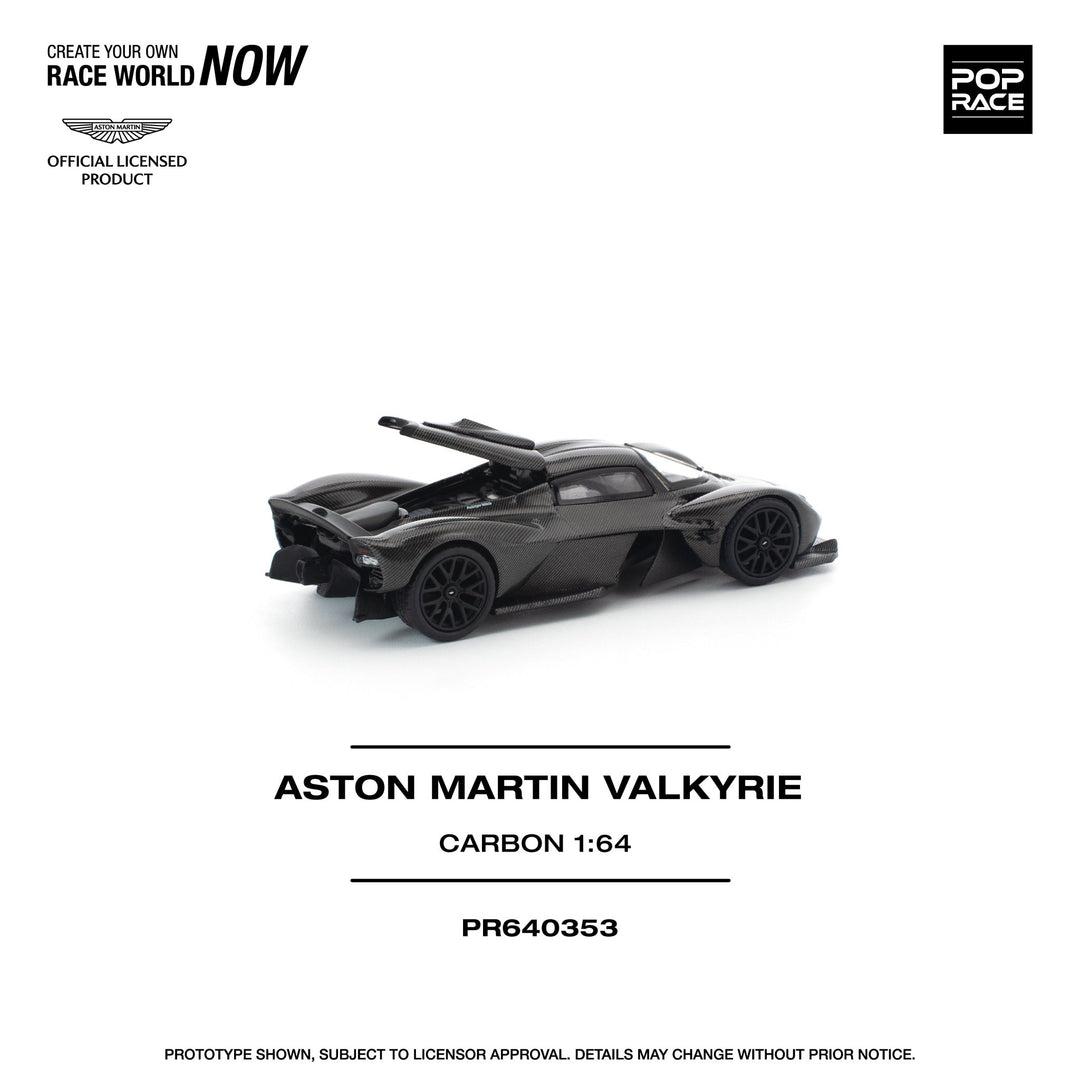 *Pre - Order* Pop Race - Aston Martin Valkyrie - Carbon Edition - Top CollectiblesDiecastPop Race