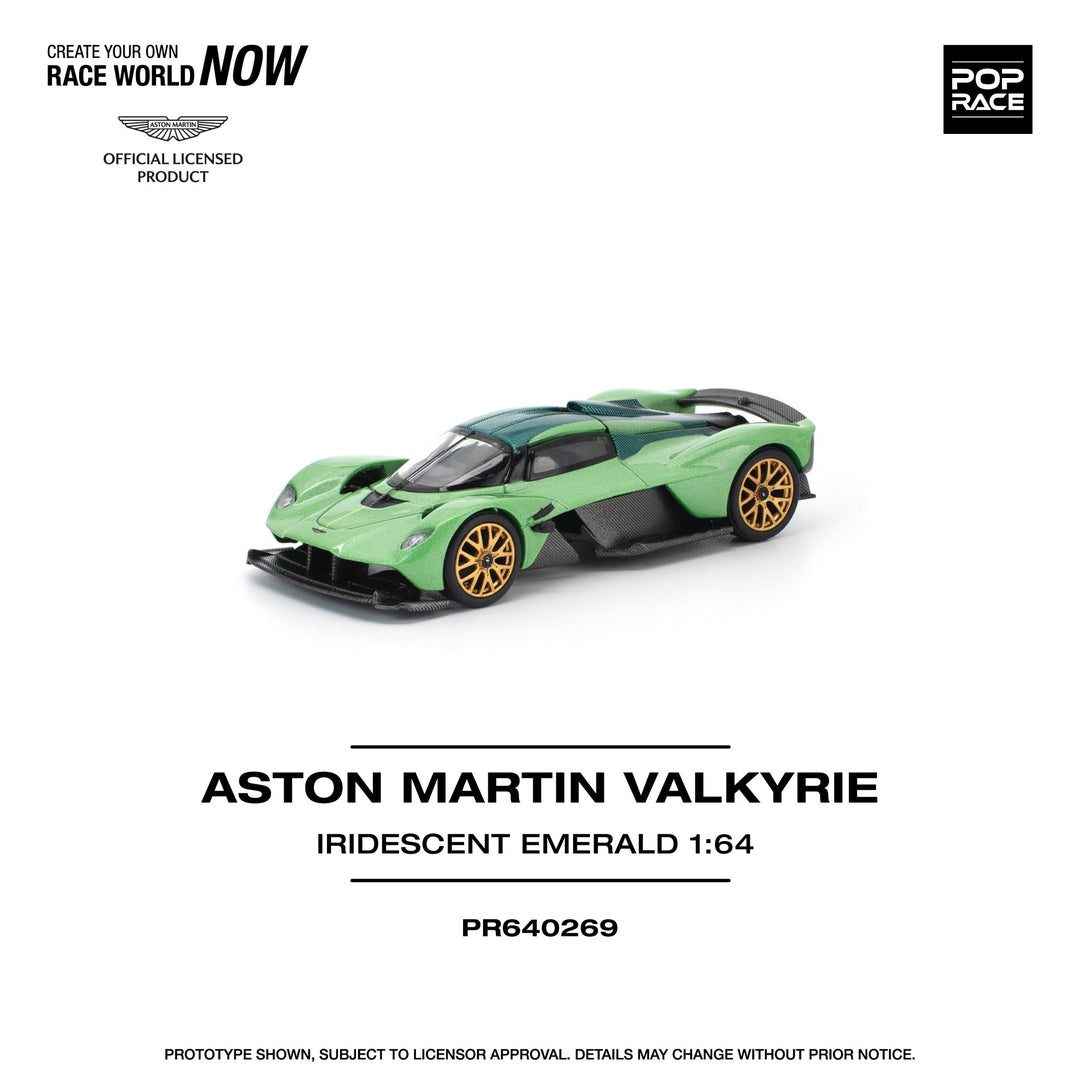 *Pre - Order* Pop Race - Aston Martin Valkyrie - Iridescent Emerald - Top CollectiblesDiecastPop Race