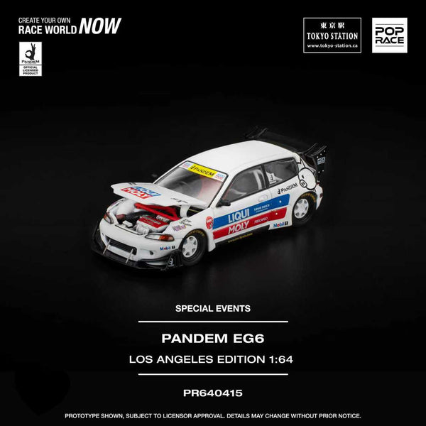 *Pre - Order* Pop Race - Civic Pandem EG6 - Los Angeles Edition - Top CollectiblesDiecastPop Race