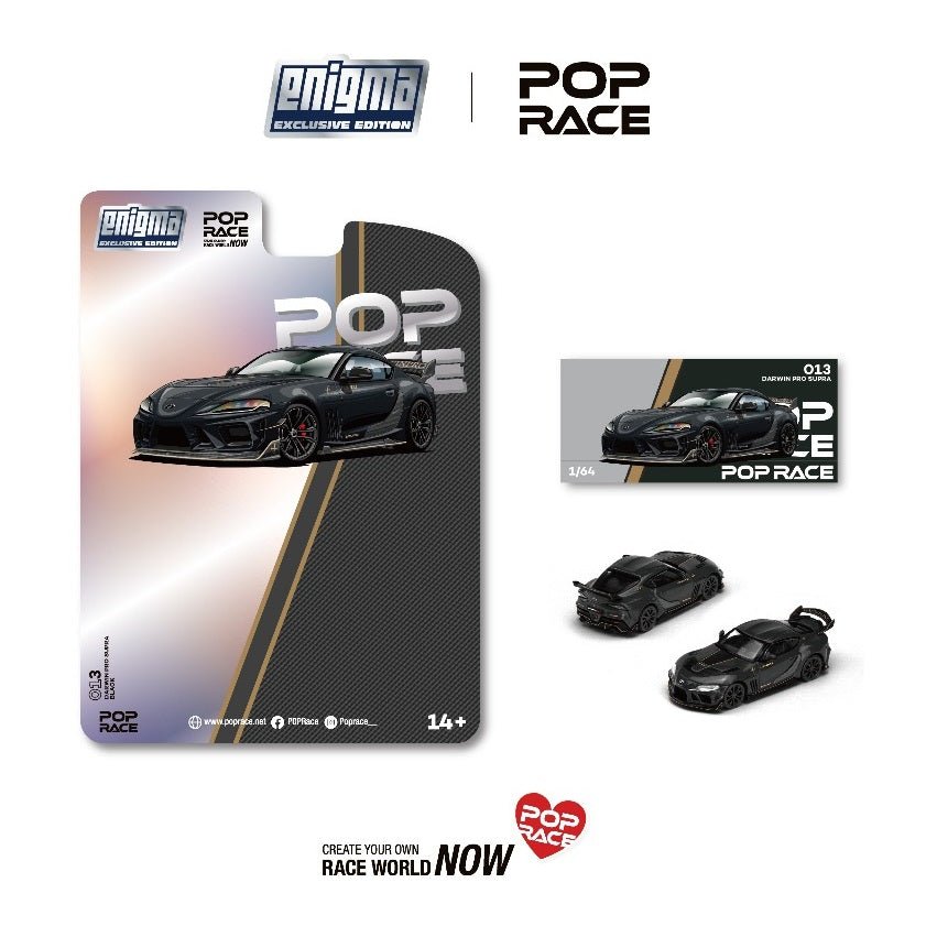 *Pre - Order* Pop Race - Darwin Pro 66G NWB Supra (A90) - Midnight Black *Enigma Exclusive Edition* - Top CollectiblesDiecastPop Race