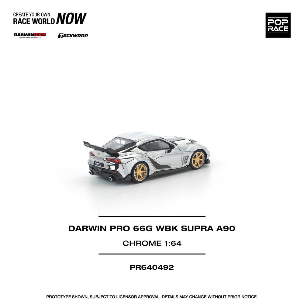 *Pre - Order* Pop Race - Darwin Pro 66G WBK Supra A90 - Chrome - Top CollectiblesDiecastPop Race