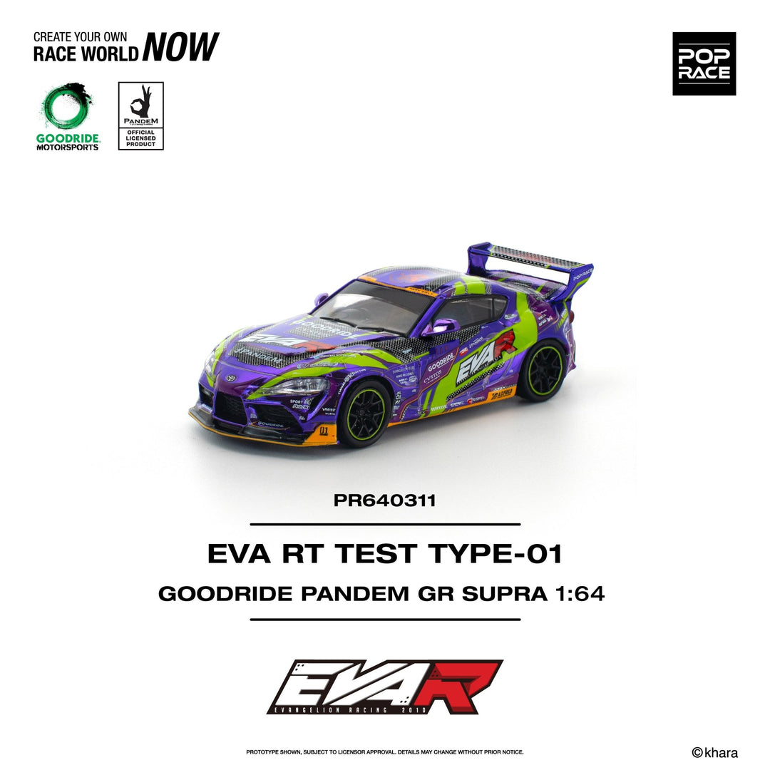 *Pre - Order* Pop Race - EVA RT Test Type - 01 Goodride Pandem GR Supra - Top CollectiblesDiecastPop Race
