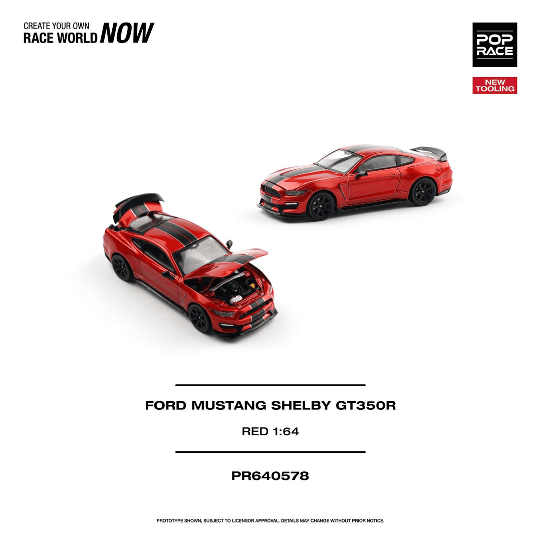 *Pre-Order* Pop Race - Ford Mustang Shelby GT350R - Race Red - Top CollectiblesDiecastPop Race