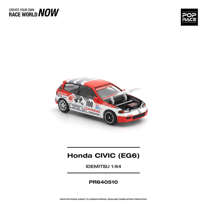 *Pre - Order* Pop Race - Honda Civic EG6 - Idemitsu Motion Infinite - Top CollectiblesDiecastPop Race