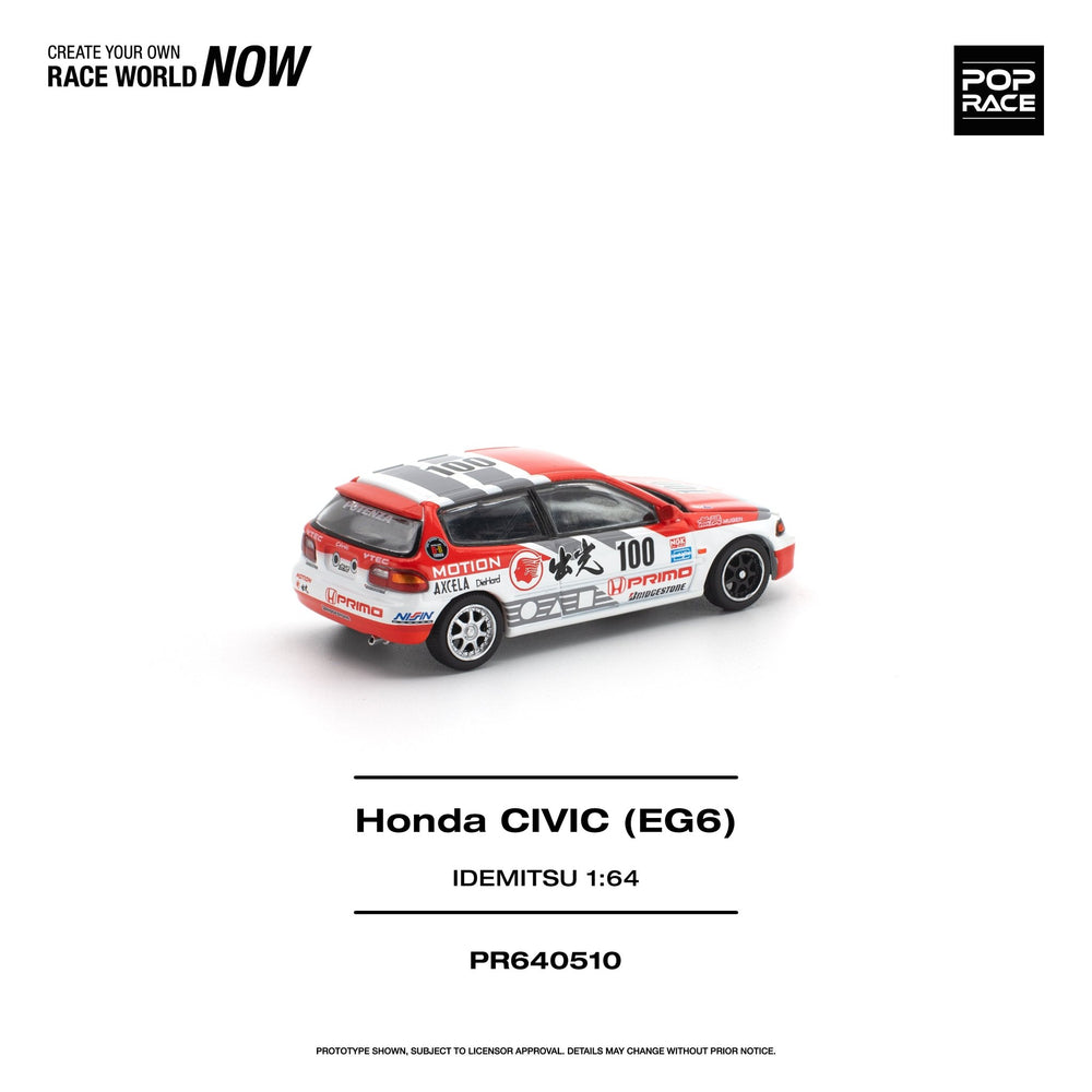 *Pre - Order* Pop Race - Honda Civic EG6 - Idemitsu Motion Infinite - Top CollectiblesDiecastPop Race