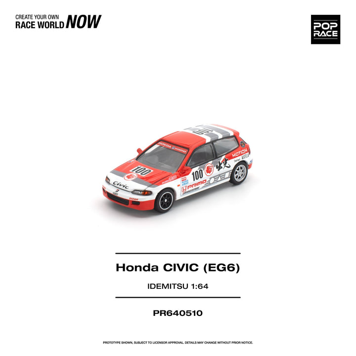 *Pre - Order* Pop Race - Honda Civic EG6 - Idemitsu Motion Infinite - Top CollectiblesDiecastPop Race
