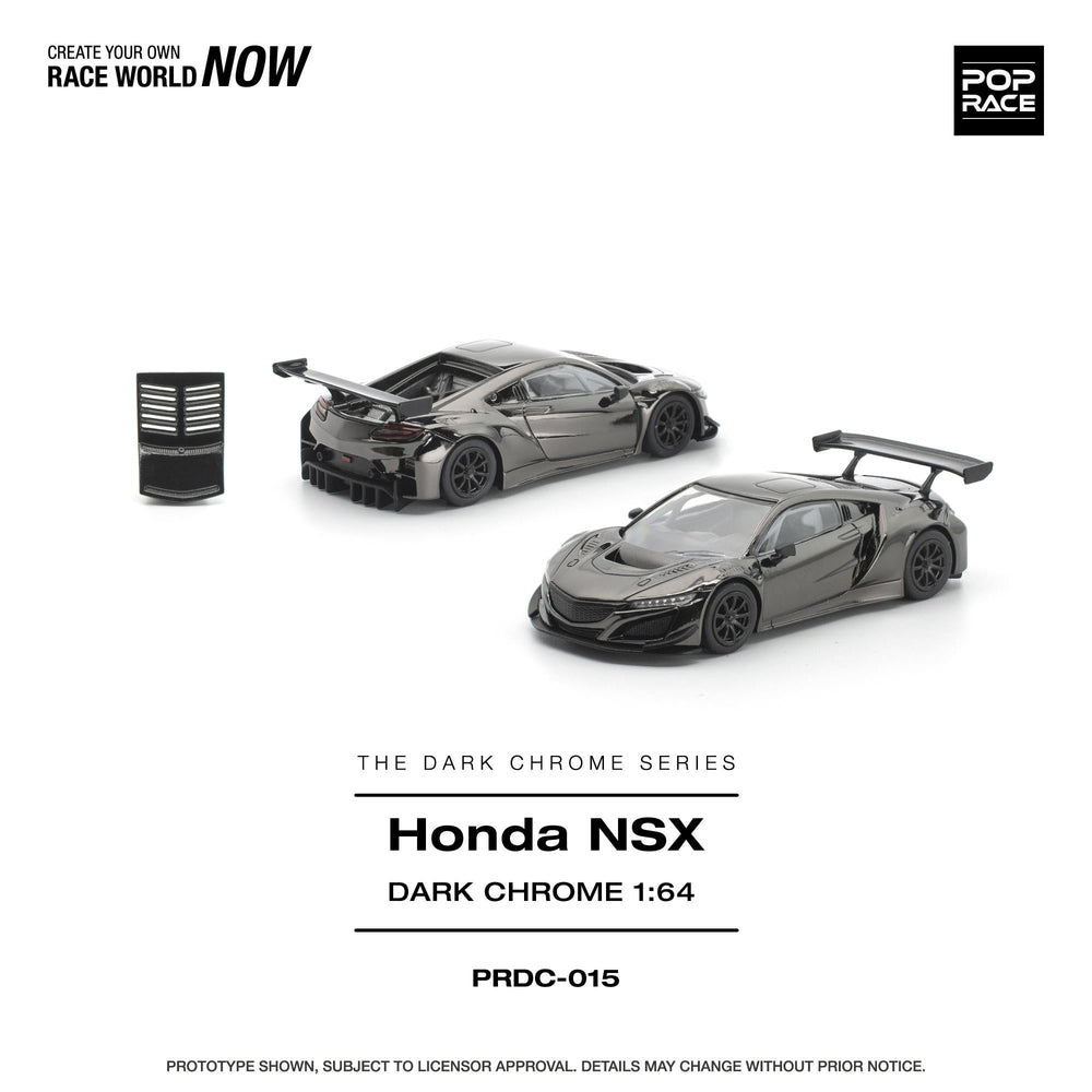 *Pre-Order* Pop Race - Honda NSX - Dark Chrome - The Dark Chrome Series - Top CollectiblesDiecastPop Race