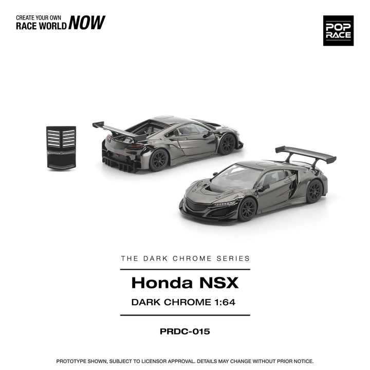 *Pre-Order* Pop Race - Honda NSX - Dark Chrome - The Dark Chrome Series - Top CollectiblesDiecastPop Race