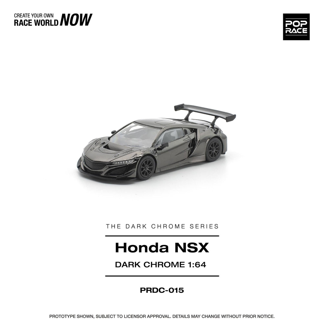 *Pre-Order* Pop Race - Honda NSX - Dark Chrome - The Dark Chrome Series - Top CollectiblesDiecastPop Race