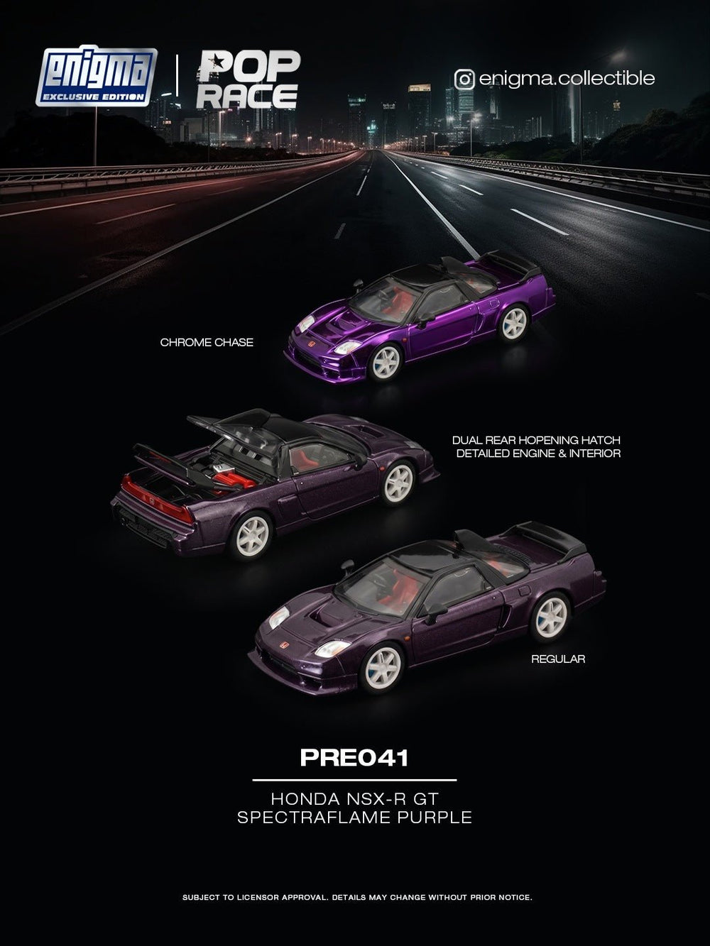 *Pre-Order* Pop Race - Honda NSX-R GT - Spectraflame Purple *Enigma Exclusive Edition* - Top CollectiblesDiecastPop Race