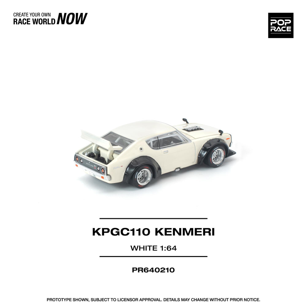 *Pre - Order* Pop Race - KPGC110 Kenmeri - White - Top CollectiblesDiecastPop Race