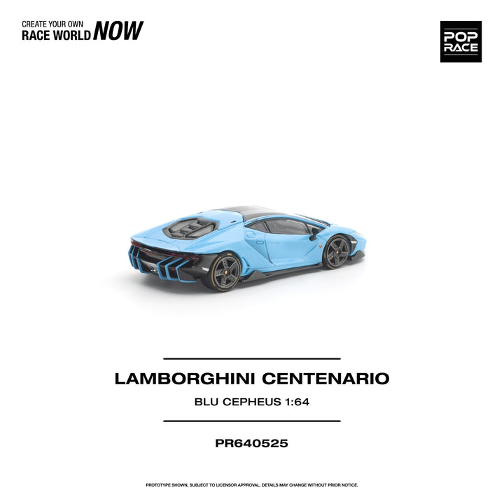 *Pre - Order* Pop Race - Lamborghini Centenario - Blu Cepheus - Top CollectiblesDiecastPop Race