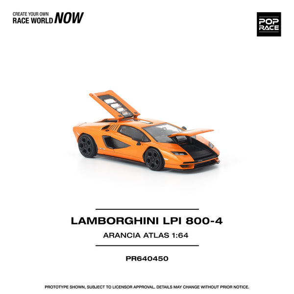 *Pre - Order* Pop Race - Lamborghini Countach LPI 800 - 4 - Arancia Atlas - Top CollectiblesDiecastPop Race