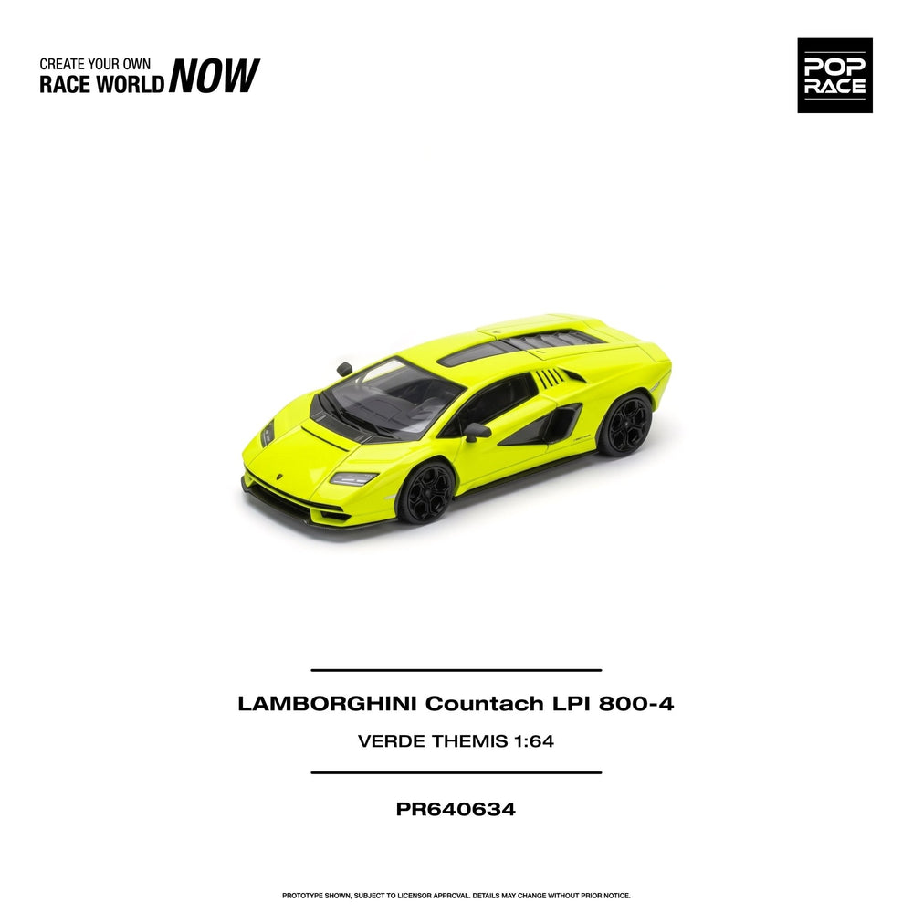 *Pre-Order* Pop Race - Lamborghini Countach LPI 800-4 - Verde Themis - Top CollectiblesDiecastPop Race