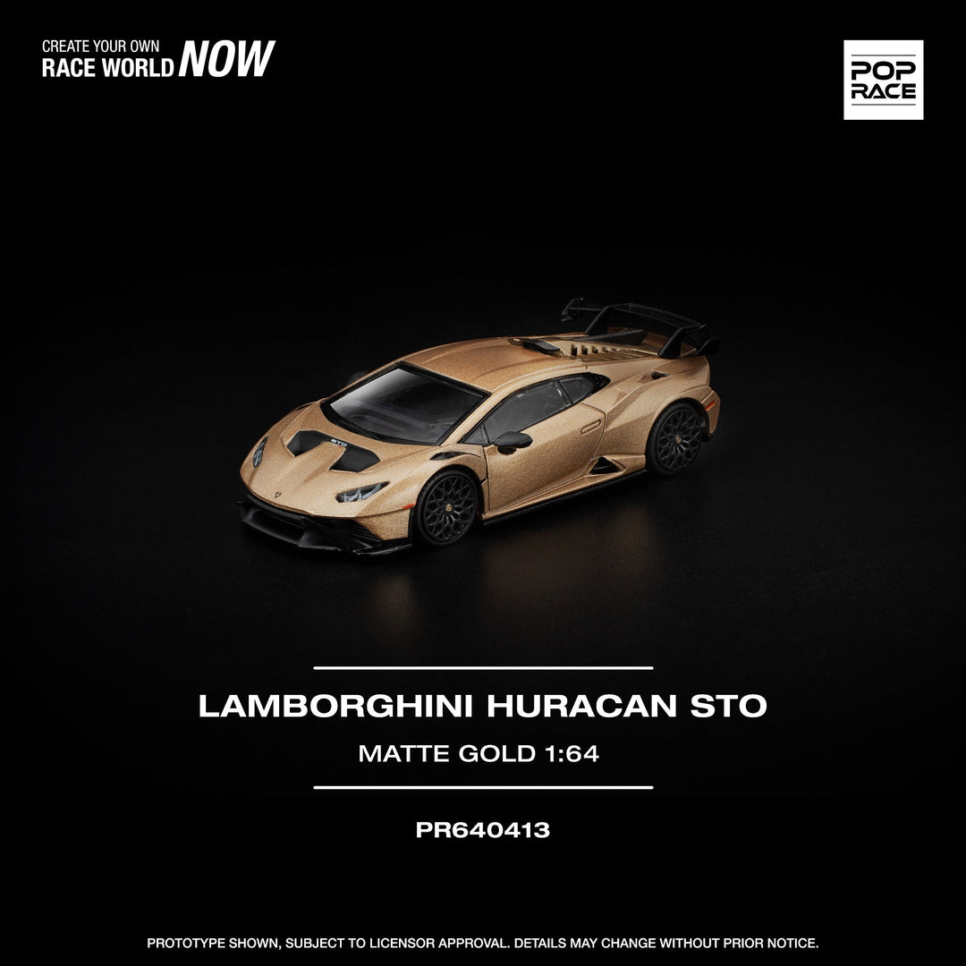 *Pre - Order* Pop Race - Lamborghini Huracan STO - Matte Gold - Top CollectiblesDiecastPop Race