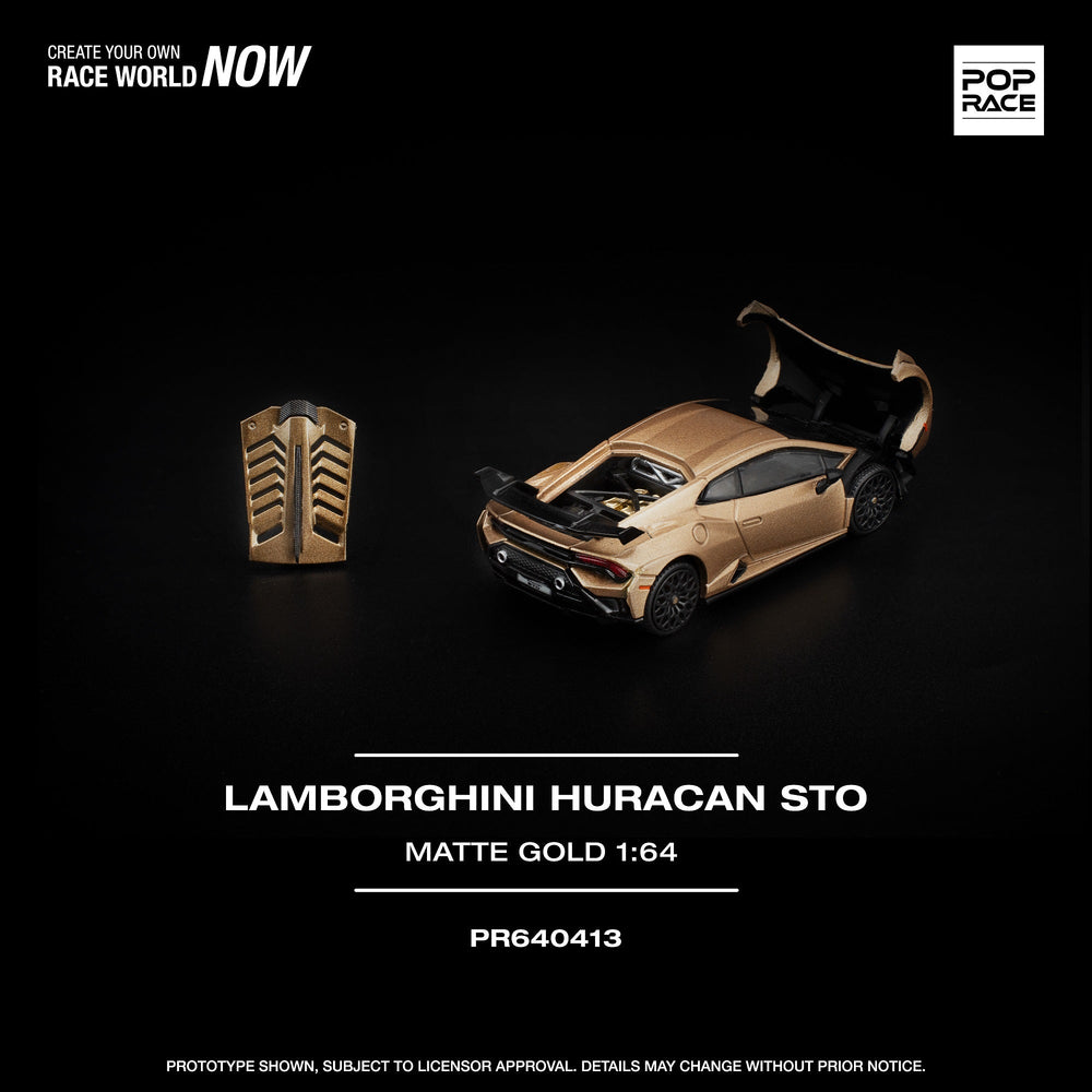 *Pre - Order* Pop Race - Lamborghini Huracan STO - Matte Gold - Top CollectiblesDiecastPop Race