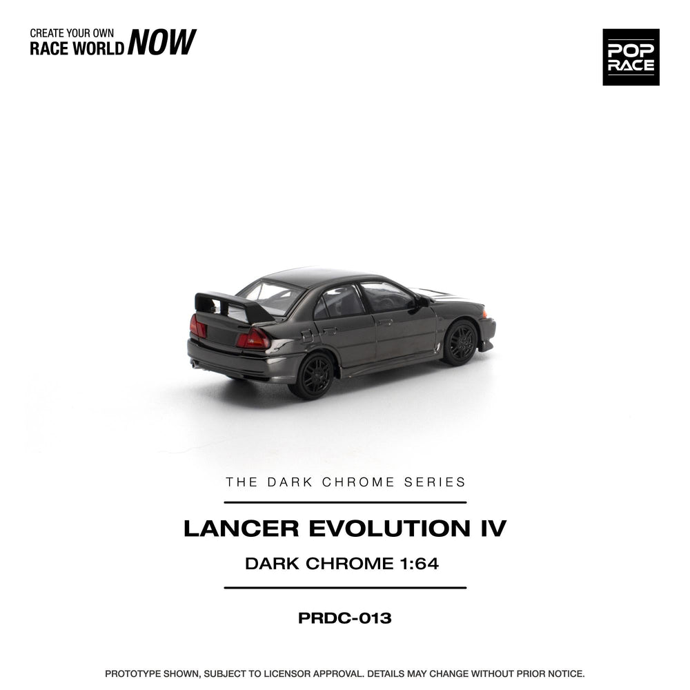 *Pre-Order* Pop Race - Lancer Evolution IV - Dark Chrome - The Dark Chrome Series - Top CollectiblesDiecastPop Race