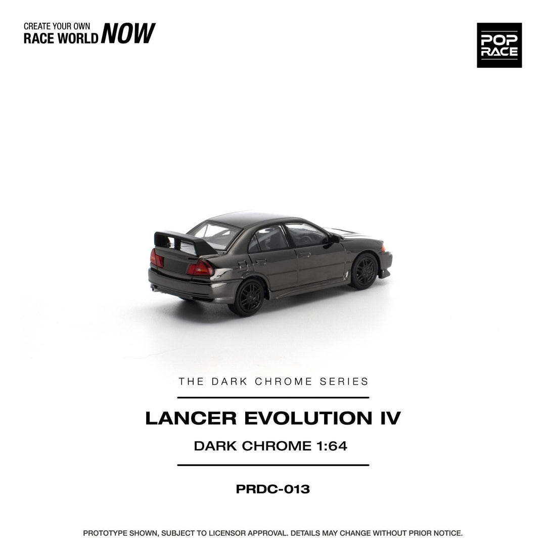 *Pre-Order* Pop Race - Lancer Evolution IV - Dark Chrome - The Dark Chrome Series - Top CollectiblesDiecastPop Race