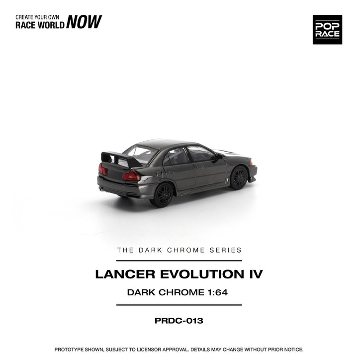 *Pre-Order* Pop Race - Lancer Evolution IV - Dark Chrome - The Dark Chrome Series - Top CollectiblesDiecastPop Race