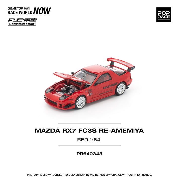 *Pre-Order* Pop Race - Mazda RX-7 (FC3S) RE-AMEMIYA - Red - Top CollectiblesDiecastPop Race
