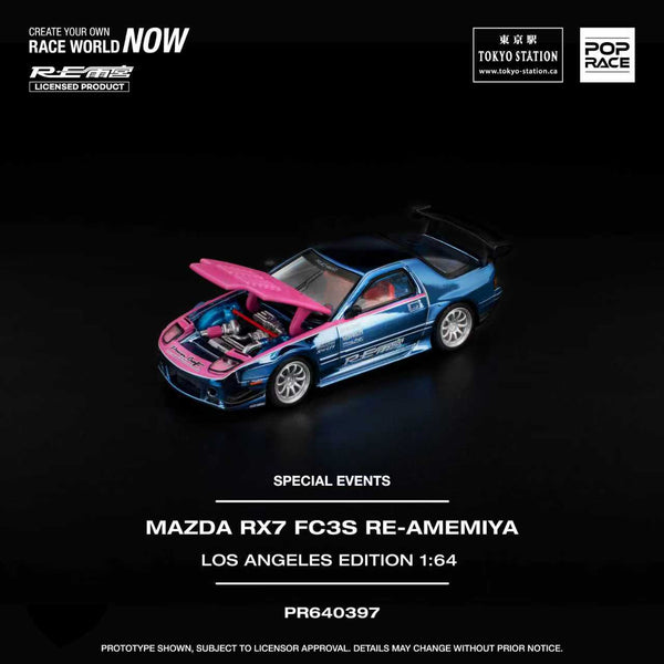 *Pre - Order* Pop Race - Mazda RX7 FC3S RE - AMEMIYA - Los Angeles Edition - Top CollectiblesDiecastPop Race