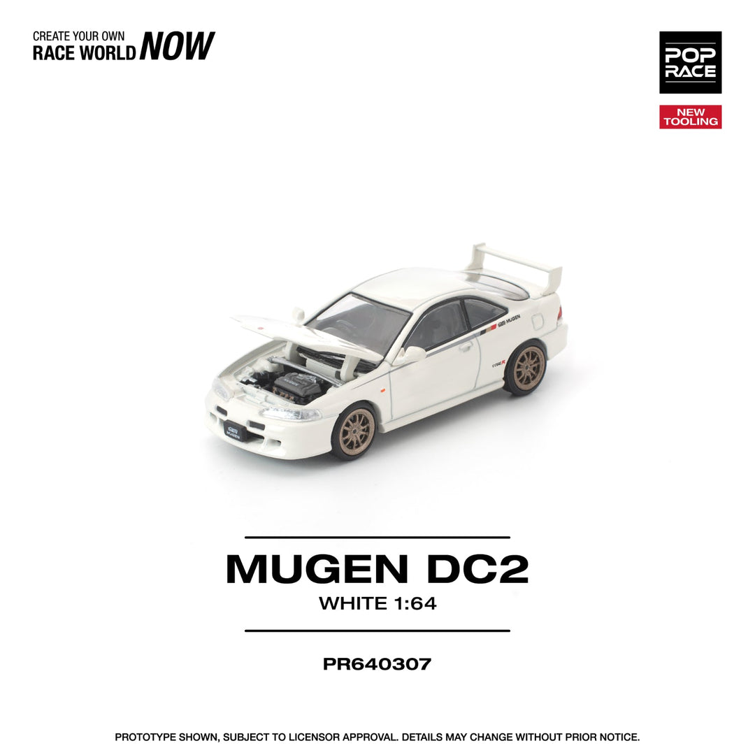 *Pre - Order* Pop Race - Mugen DC2 - White - Top CollectiblesDiecastPop Race