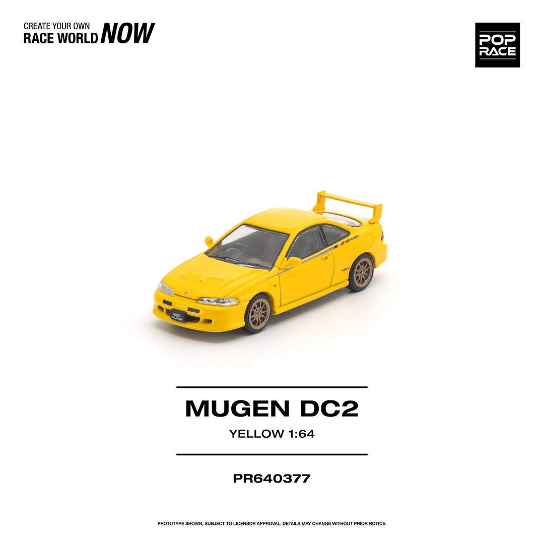 *Pre - Order* Pop Race - Mugen DC2 - Yellow - Top CollectiblesDiecastPop Race