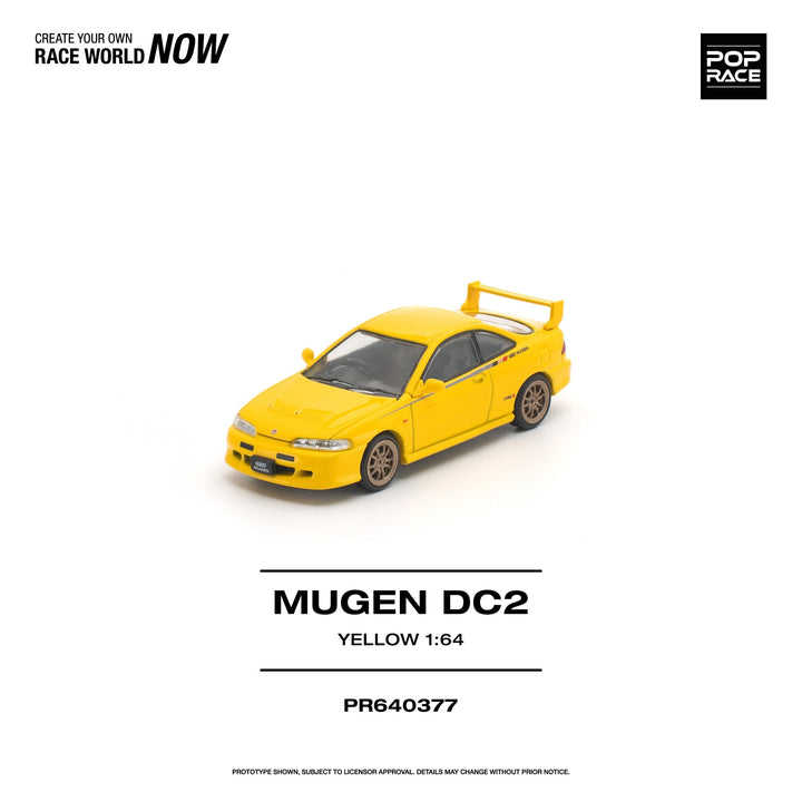 *Pre - Order* Pop Race - Mugen DC2 - Yellow - Top CollectiblesDiecastPop Race