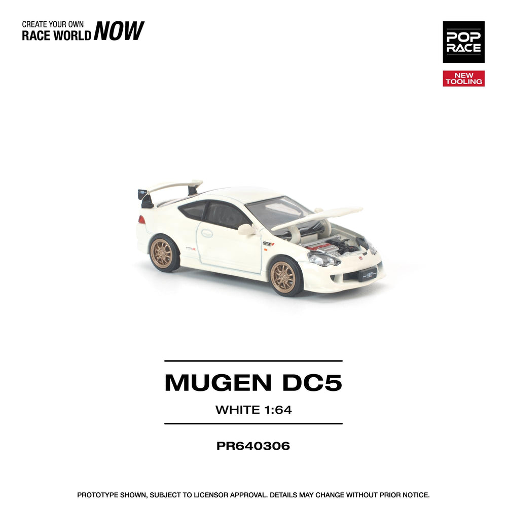 *Pre - Order* Pop Race - Mugen DC5 - White - Top CollectiblesDiecastPop Race
