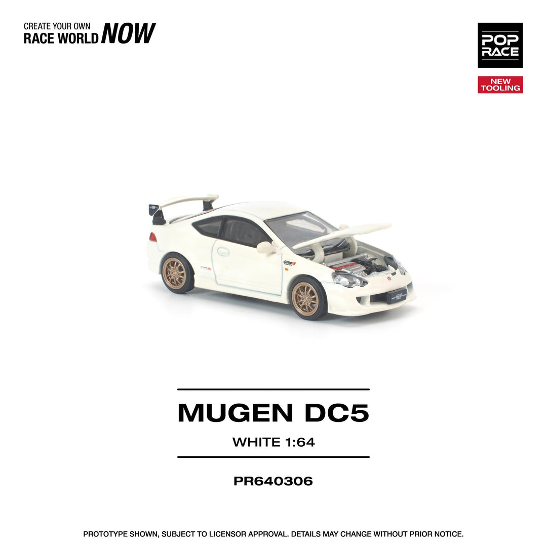 *Pre - Order* Pop Race - Mugen DC5 - White - Top CollectiblesDiecastPop Race