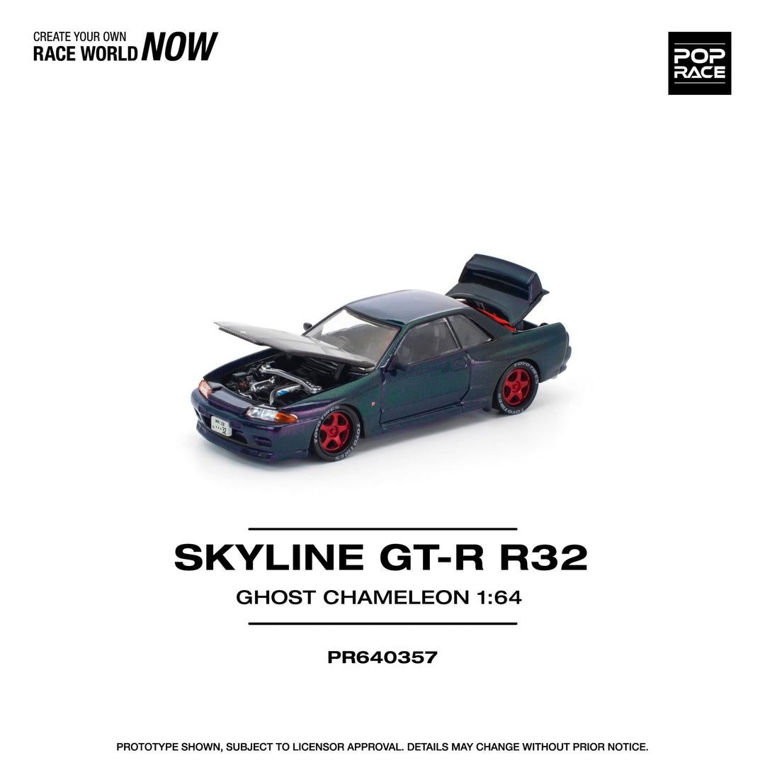 *Pre - Order* Pop Race - Nissan Skyline GT - R R32 - Ghost Chameleon - Top CollectiblesDiecastPop Race
