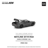 *Pre - Order* Pop Race - Nissan Skyline GT - R R32 - The Dark Chrome Series - Top CollectiblesDiecastPop Race