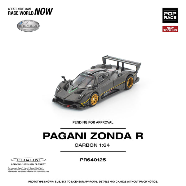 *Pre - Order* Pop Race - Pagani Zonda R - Carbon - Top CollectiblesDiecastPop Race